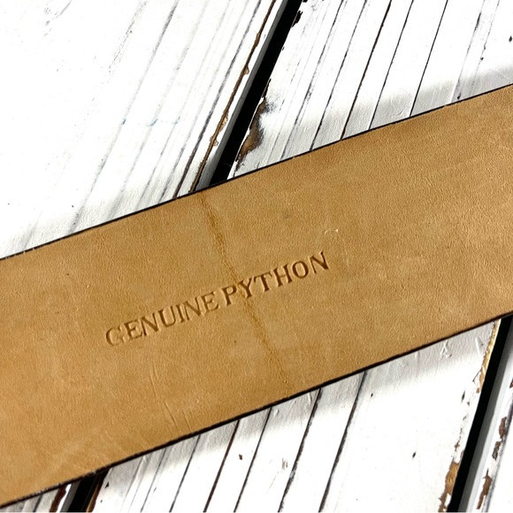 SOLD W. Kleinberg Women’s Python Belt w/ Covered Buckle | Size L - Picture 12 of 13